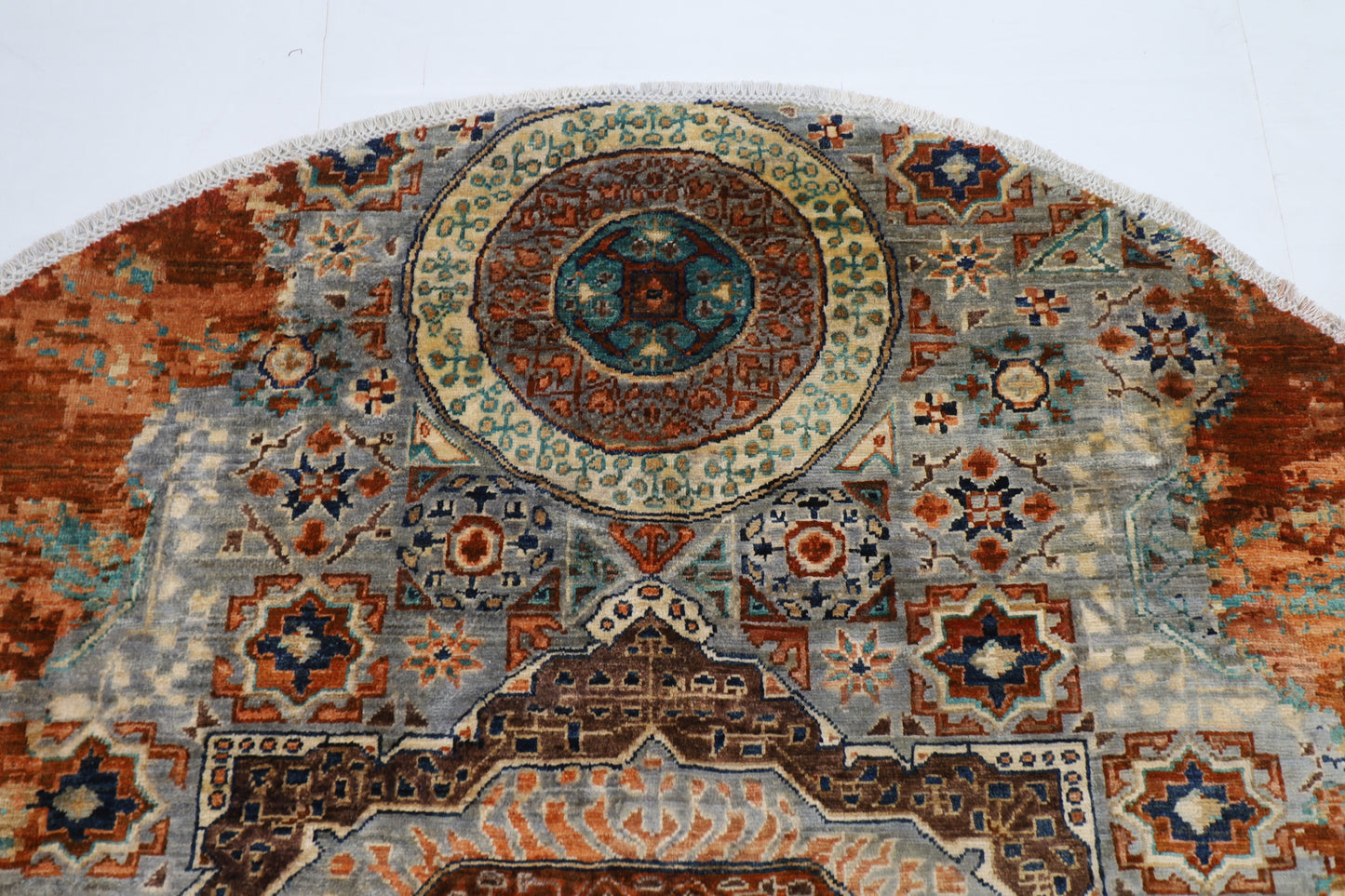 200 x 200 cm | Oriental Abstract Mamluk Rug Afghan Hand Knotted Veg Dye Wool carpet