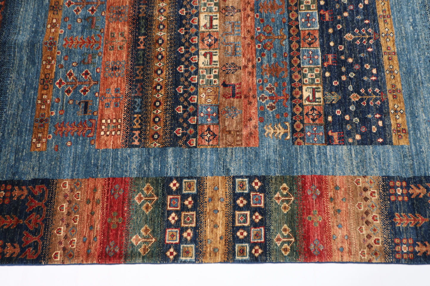 121 x 188 cm | Gabbeh Area Rug Afghan Hand Knotted veg Dye Wool carpet
