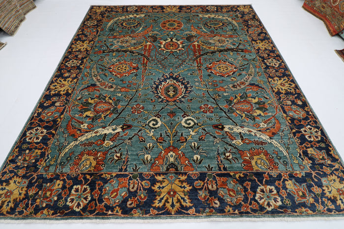 253 x 298 cm | Bidjar Oriental Area Rug Afghan Tribal Hand Knotted veg Dye Wool