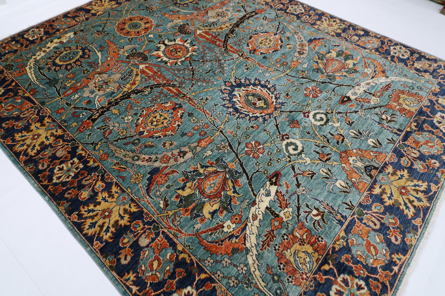 253 x 298 cm | Bidjar Oriental Area Rug Afghan Tribal Hand Knotted veg Dye Wool