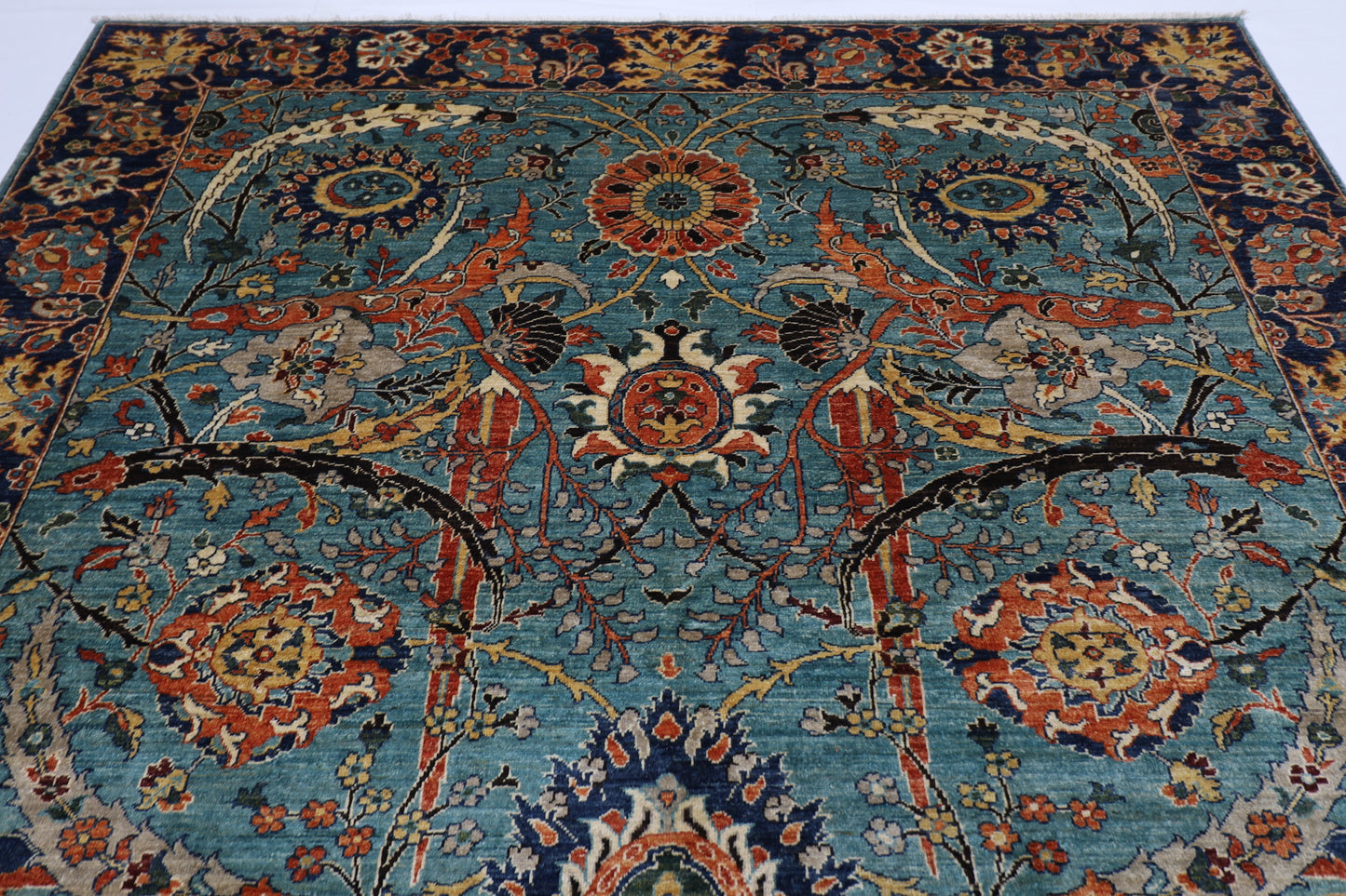 253 x 298 cm | Bidjar Oriental Area Rug Afghan Tribal Hand Knotted veg Dye Wool