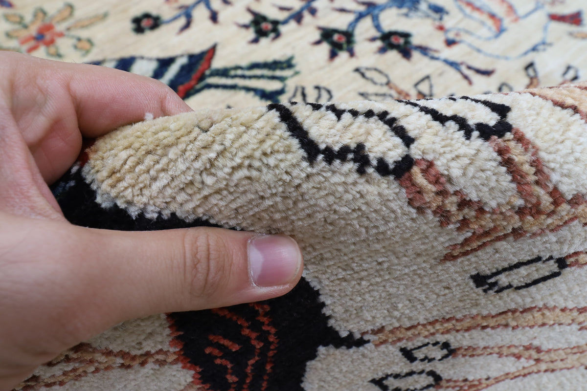 273 x 358 cm | Birds Beige Afghan Veg Dye Wool carpet