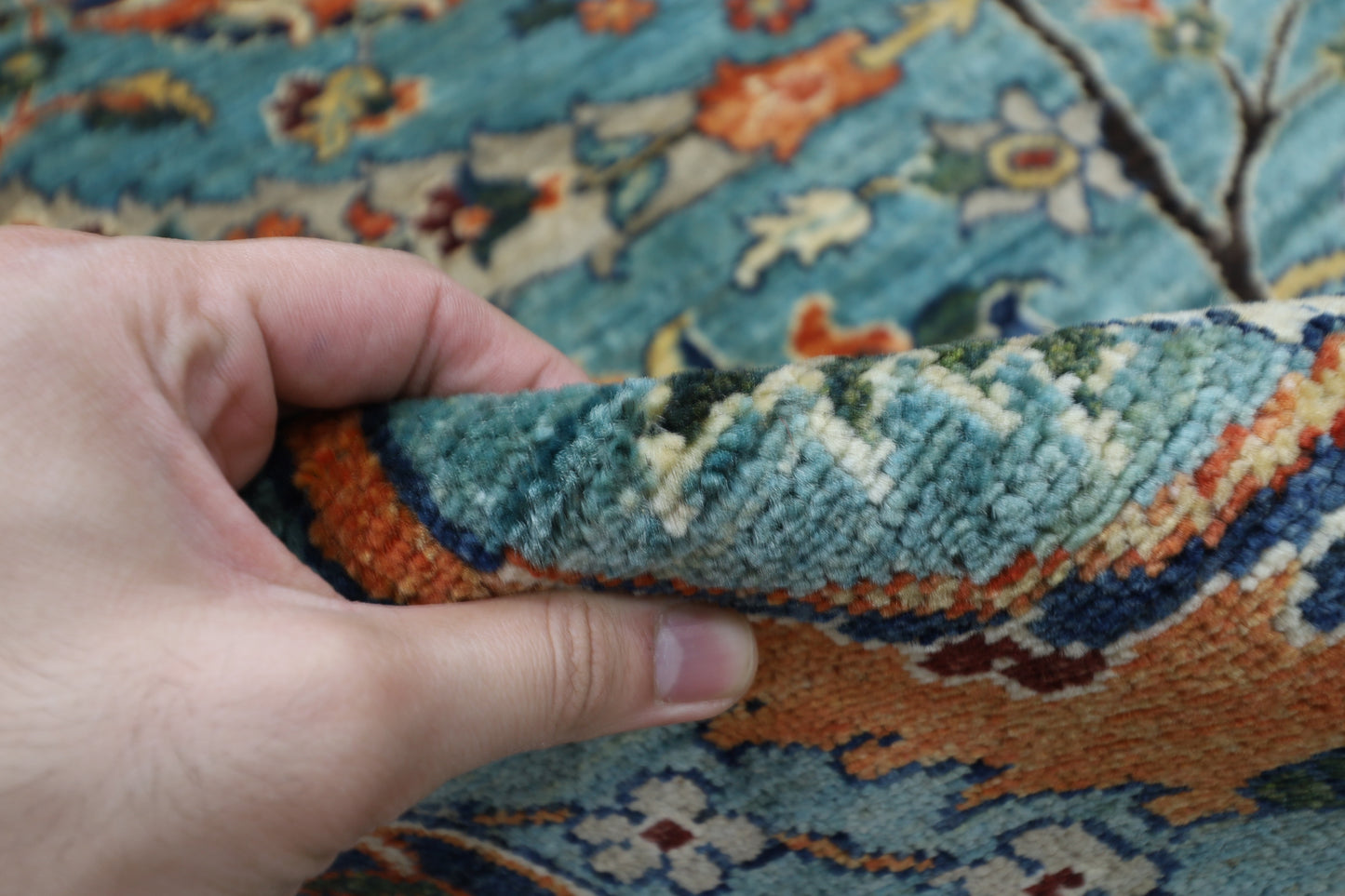 253 x 298 cm | Bidjar Oriental Area Rug Afghan Tribal Hand Knotted veg Dye Wool