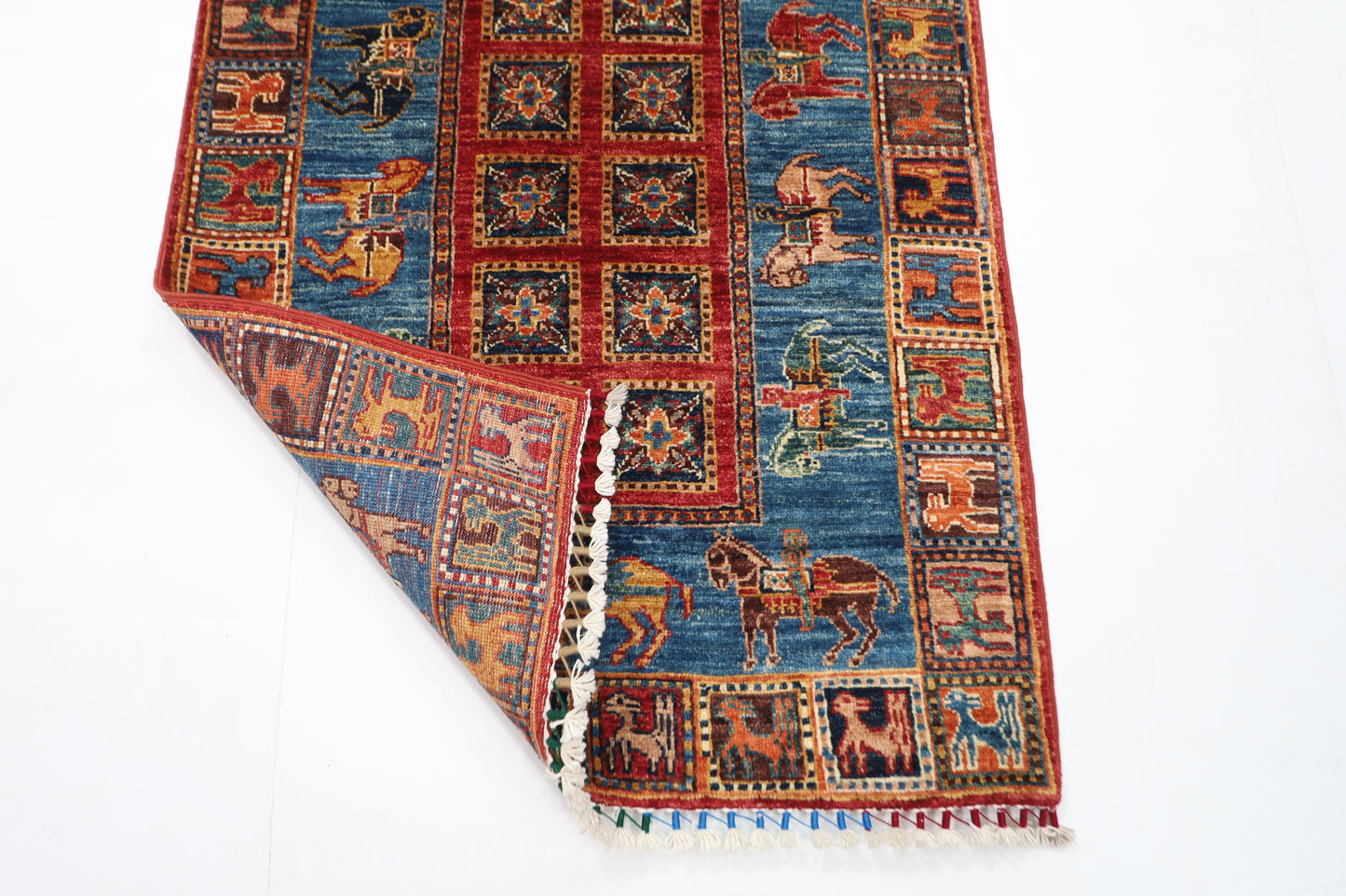 85 x 250 cm | Animal Tribal Runner Rug Afghan Hand Knotted veg Dye Wool carpet