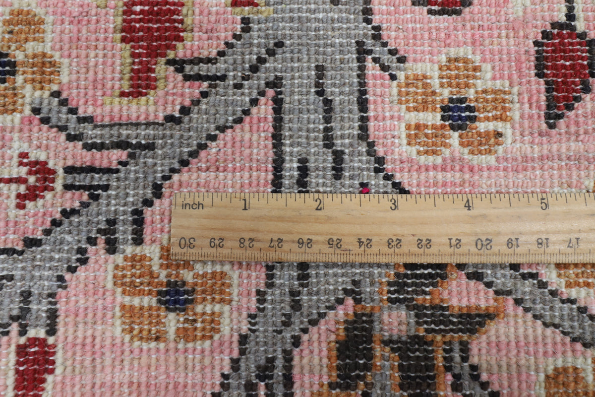309 x 425 cm | Birds Pink Afghan Veg Dye Wool carpet