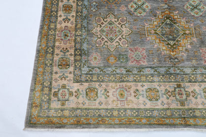 200 x 304 cm | Oriental Kazak Gray Area Rug Afghan Hand Knotted Veg Dye Wool carpet