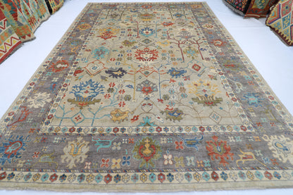 303 x 428 cm | Oushak Handmade Afghan Area Rug Hand Knotted Carpet Living Room Rug