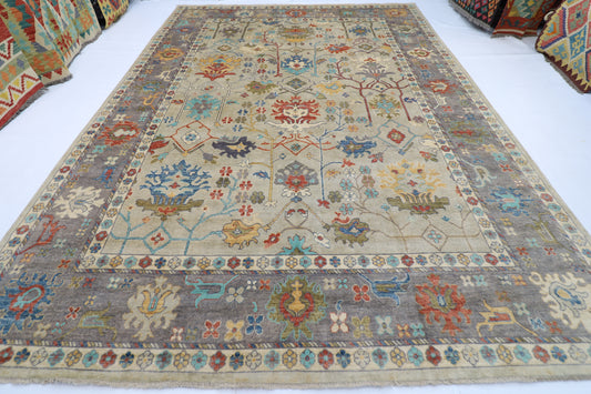 303 x 428 cm | Oushak Handmade Afghan Area Rug Hand Knotted Carpet Living Room Rug
