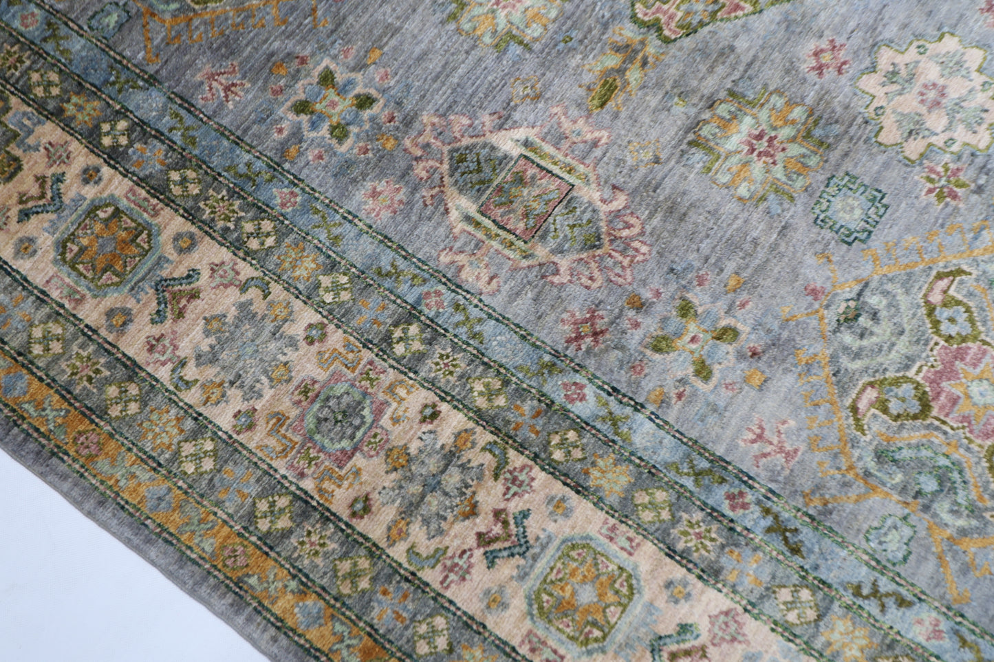 200 x 304 cm | Oriental Kazak Gray Area Rug Afghan Hand Knotted Veg Dye Wool carpet