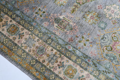 200 x 304 cm | Oriental Kazak Gray Area Rug Afghan Hand Knotted Veg Dye Wool carpet