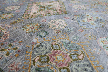 200 x 304 cm | Oriental Kazak Gray Area Rug Afghan Hand Knotted Veg Dye Wool carpet