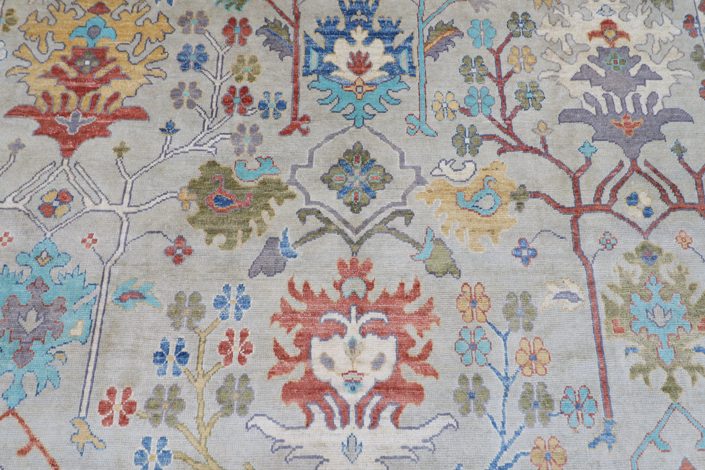 303 x 428 cm | Oushak Handmade Afghan Area Rug Hand Knotted Carpet Living Room Rug