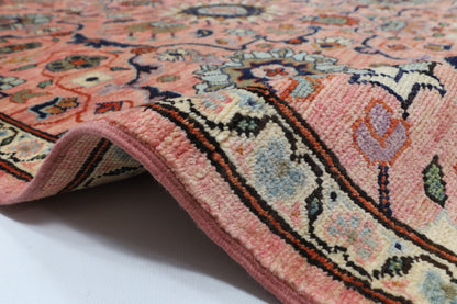 305 x 421 cm | Pink Floral Afghan Veg Dye Wool carpet