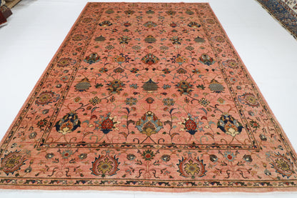 250 x 345 cm | Pink Sultani Afghan Veg Dye Wool carpet