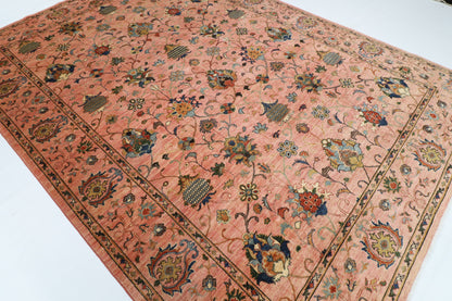 250 x 345 cm | Pink Sultani Afghan Veg Dye Wool carpet