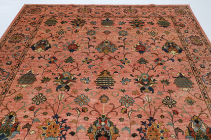 250 x 345 cm | Pink Sultani Afghan Veg Dye Wool carpet