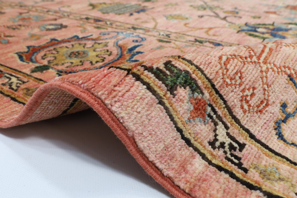 250 x 345 cm | Pink Sultani Afghan Veg Dye Wool carpet