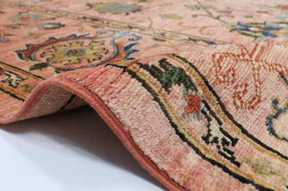250 x 345 cm | Pink Sultani Afghan Veg Dye Wool carpet