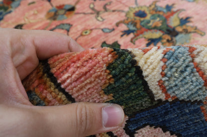250 x 345 cm | Pink Sultani Afghan Veg Dye Wool carpet
