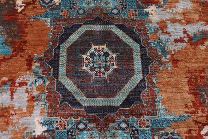 170 x 237 cm | Oriental Abstract Mamluk Area Rug Afghan Hand Knotted Veg Dye Wool carpet