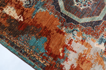 170 x 237 cm | Oriental Abstract Mamluk Area Rug Afghan Hand Knotted Veg Dye Wool carpet