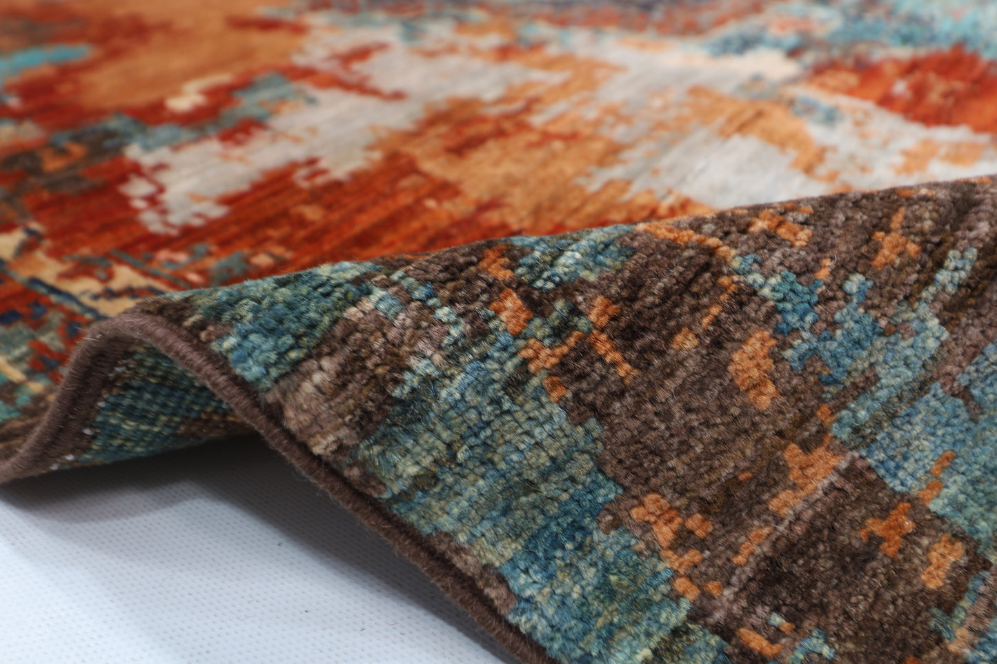 170 x 237 cm | Oriental Abstract Mamluk Area Rug Afghan Hand Knotted Veg Dye Wool carpet