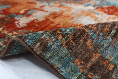 170 x 237 cm | Oriental Abstract Mamluk Area Rug Afghan Hand Knotted Veg Dye Wool carpet