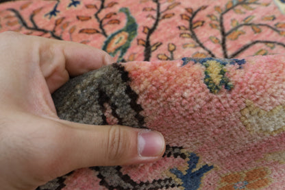 269 x 363 cm | Pink Birds Afghan Veg Dye Wool carpet