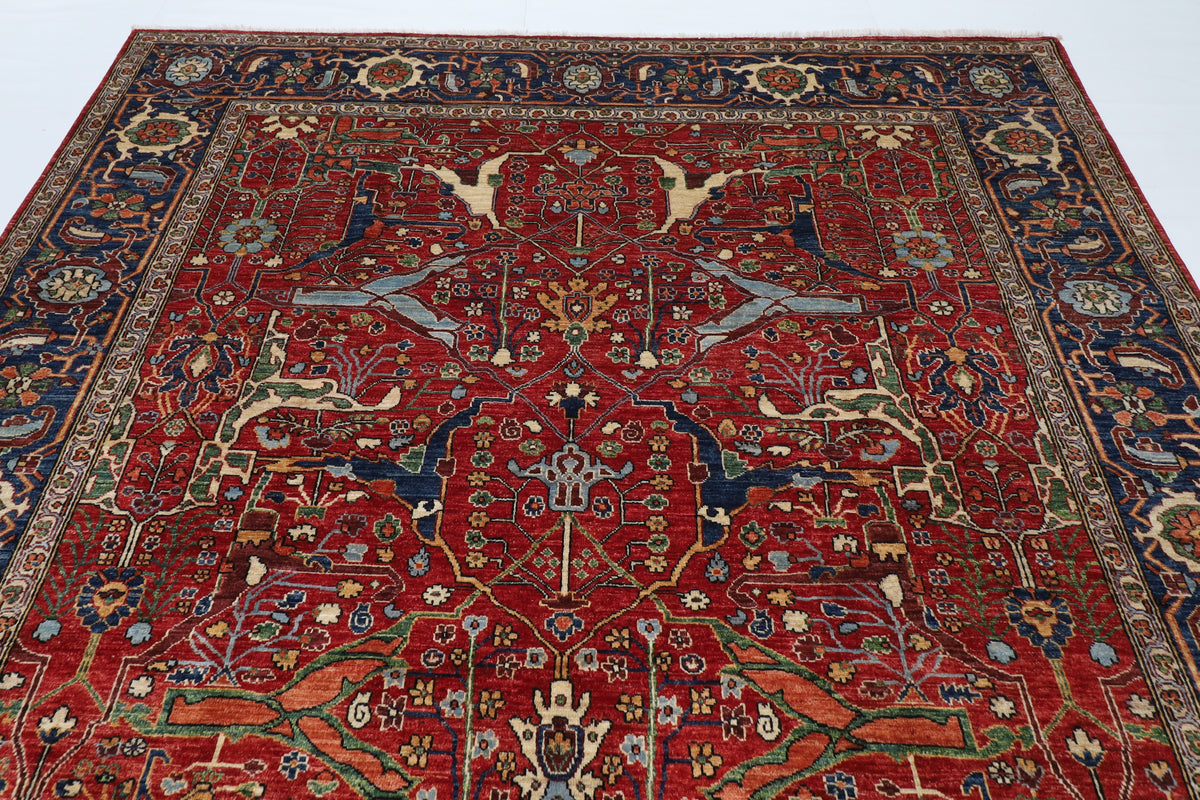 242 x 302 cm | Red Bidjar Afghan Veg Dye Wool carpet