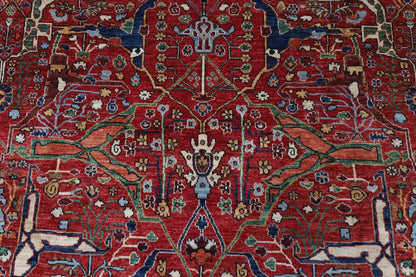 242 x 302 cm | Red Bidjar Afghan Veg Dye Wool carpet