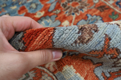 78 x 300 cm | Tribal Orenge Runner Rug Afghan Hand Knotted veg Dye Wool carpet