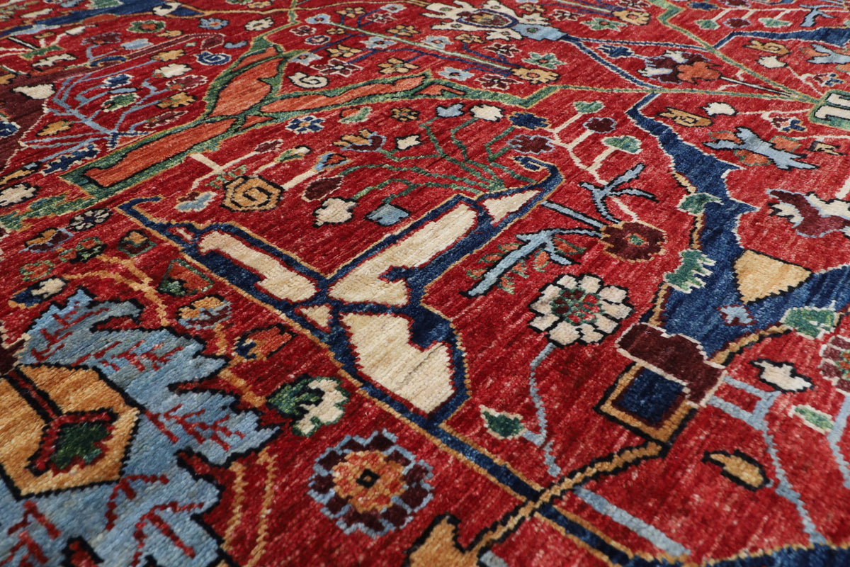 242 x 302 cm | Red Bidjar Afghan Veg Dye Wool carpet