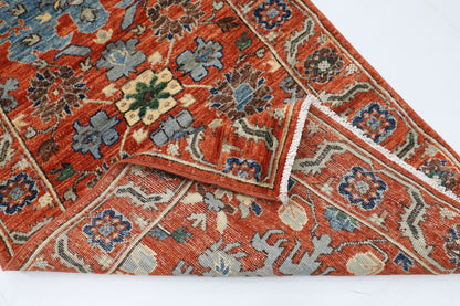 78 x 300 cm | Tribal Orenge Runner Rug Afghan Hand Knotted veg Dye Wool carpet