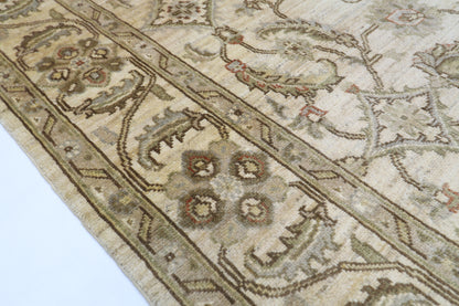 173 x 239 cm | Oriental Floral Beige Area Rug Afghan Hand Knotted Veg Dye Wool carpet