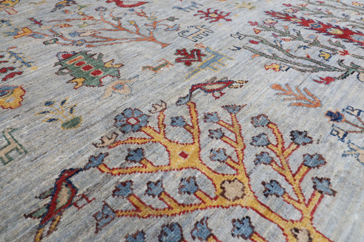 240 x 294 cm | Tree of Life Afghan Veg Dye Wool carpet