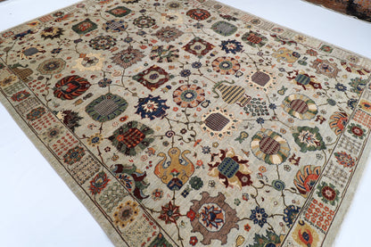 275 x 363 cm | Floral Afghan Veg Dye Wool carpet