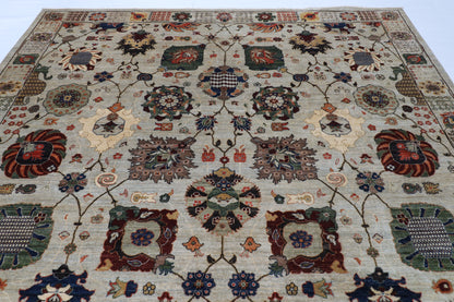 275 x 363 cm | Floral Afghan Veg Dye Wool carpet