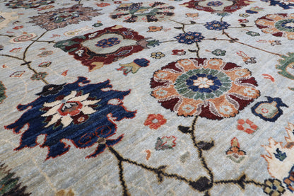 275 x 363 cm | Floral Afghan Veg Dye Wool carpet