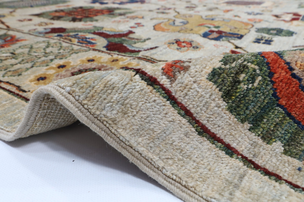 275 x 363 cm | Floral Afghan Veg Dye Wool carpet