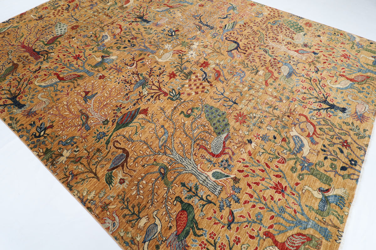 273 x 362 cm | Birds Afghan Veg Dye Wool carpet