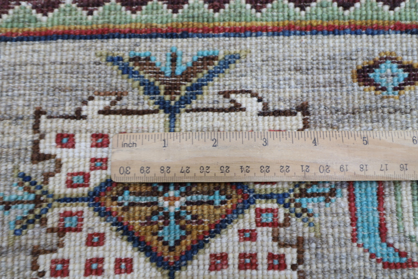 208 x 307 cm | Gray Waziri Handmade Afghan Area Rug Hand Knotted Carpet Living Room Rug
