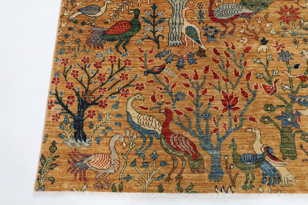 273 x 362 cm | Birds Afghan Veg Dye Wool carpet
