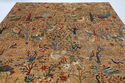 273 x 362 cm | Birds Afghan Veg Dye Wool carpet