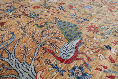 273 x 362 cm | Birds Afghan Veg Dye Wool carpet