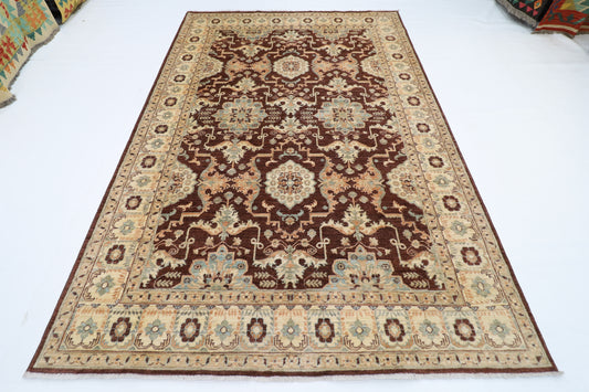 200 x 297 cm | Brown Bidjar Handmade Afghan Area Rug Hand Knotted Carpet Living Room Rug