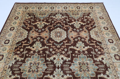 200 x 297 cm | Brown Bidjar Handmade Afghan Area Rug Hand Knotted Carpet Living Room Rug