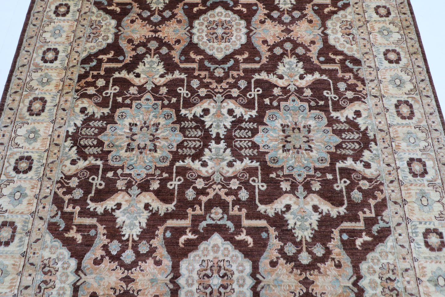 200 x 297 cm | Brown Bidjar Handmade Afghan Area Rug Hand Knotted Carpet Living Room Rug