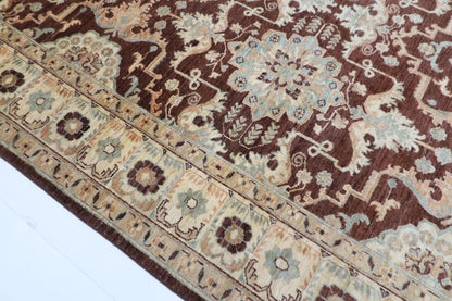 200 x 297 cm | Brown Bidjar Handmade Afghan Area Rug Hand Knotted Carpet Living Room Rug