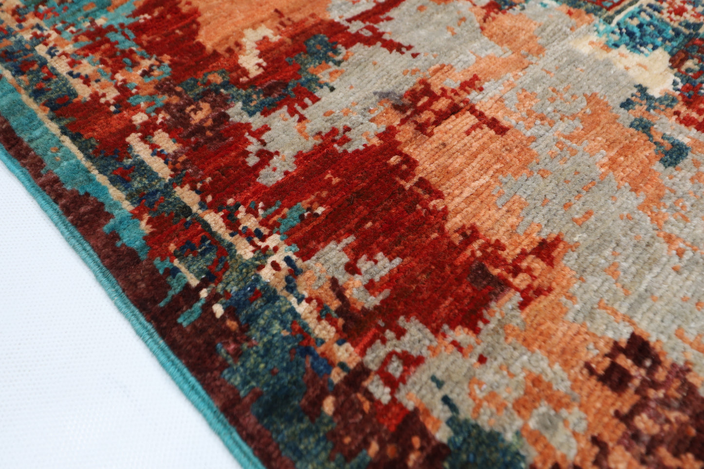 100 x 156 cm | Tribal Mamluk Abstract Area Rug Afghan Hand Knotted veg Dye Wool carpet