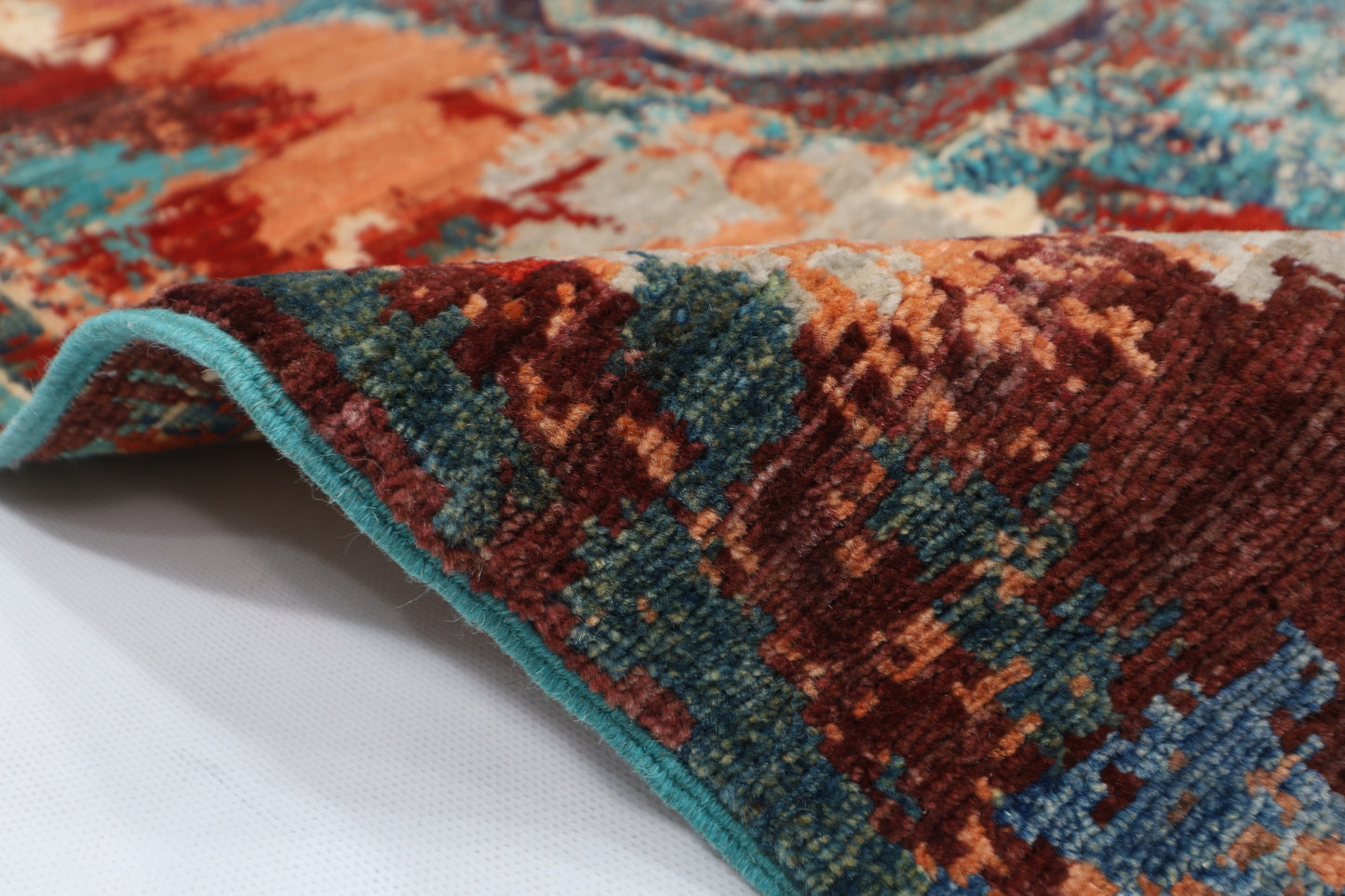 100 x 156 cm | Tribal Mamluk Abstract Area Rug Afghan Hand Knotted veg Dye Wool carpet